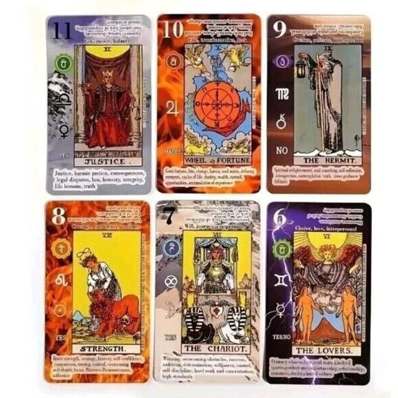 Tarot Cards with Keywords Zodiac Astrology And Chakra Meanings New NIB Spiritual - Picture 4 of 6